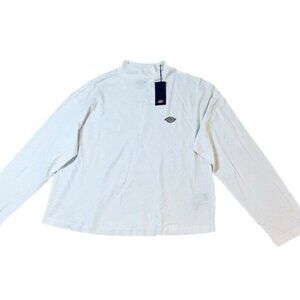 NWT Dickies Womens Long Sleeve Sleeve Crew Neck Crop Shirt Size XL